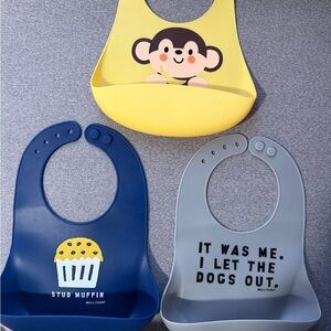 Bella Tunno Waterproof Silicone 3 Baby Bib Set